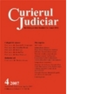 Revista Curierul Judiciar nr.4/2007 (Aprilie 2007)