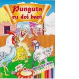 Punguta cu doi bani - carte de citit si colorat