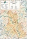 Harta Judetul Harghita - Dimensiune: 100 x 70 cm